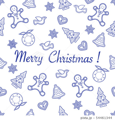 Seamless pattern with christmas, new year symbols Seamless pattern with christmas, new year symbols 54461344