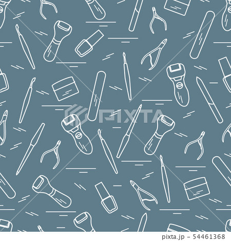 Seamless pattern with variety tools for manicure 54461368