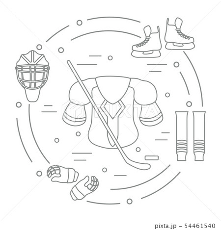 Hockey equipment Winter sports elements 54461540