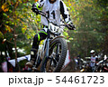 Trials motorcycle while competition in nature 54461723