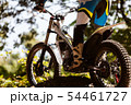 Trials motorcycle in competition 54461727