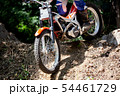 Trials motorcycle in competition 54461729