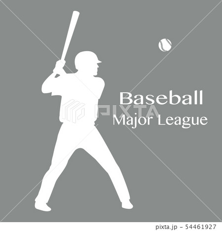 Baseball player with bat, ball Vector illustration 54461927