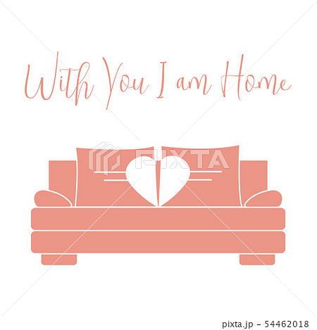 Sofa, pillows in heart shape Valentine's day Sofa, pillows in heart shape Valentine's day 54462018