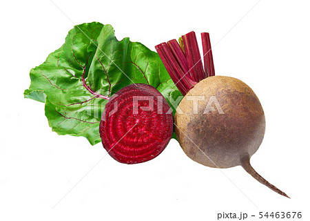 Beetroot with green leaves, fresh whole beet Beetroot with green leaves, fresh whole beet 54463676