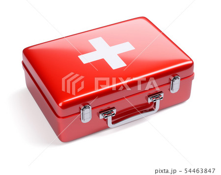 First aid kit isolated on white background First aid kit isolated on white background 54463847