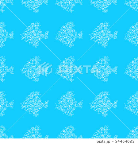 Seamless pattern of abstract sea fish isolated on 54464035