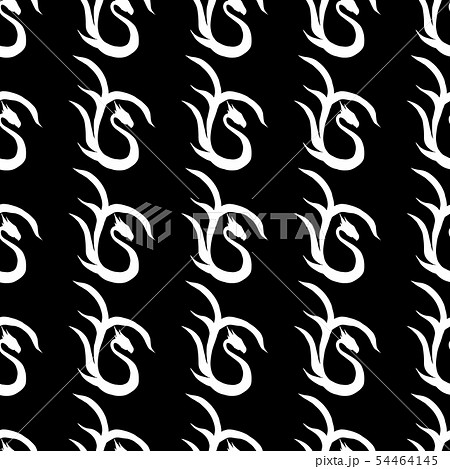 Seamless pattern of hand drawn vector dragon Seamless pattern of hand drawn vector dragon 54464145