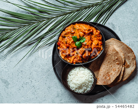 Indian food and indian cuisine dishes, copy space 54465482