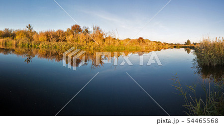 River Ros autumn panorama, Ukraine 54465568