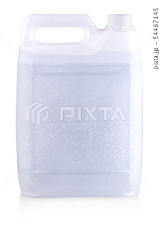 The opened white plastic canister  isoalted on 54467145