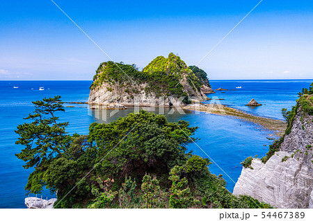 (静岡県)堂ヶ島 瀬浜海岸・三四郎島 トンボロ (静岡県)堂ヶ島 瀬浜海岸・三四郎島 トンボロ 54467389