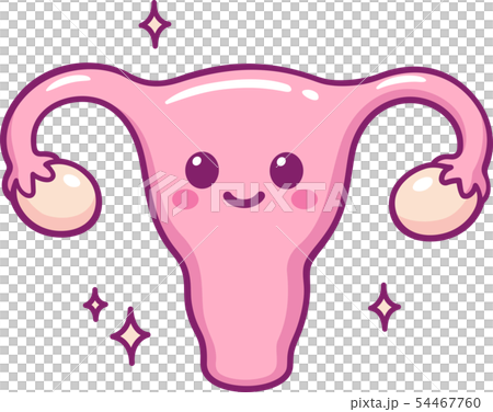 Cute cartoon uterus - Stock Illustration [54467760] - PIXTA