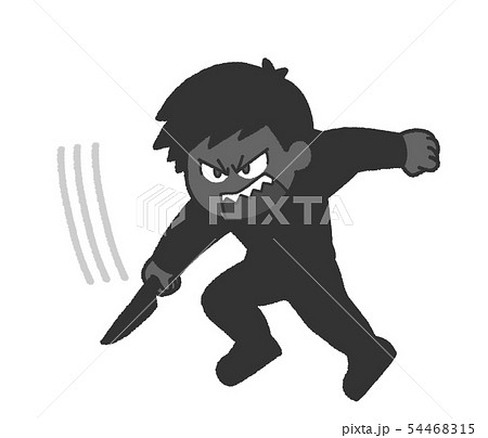 刃物を持った男性のイラスト 54468315