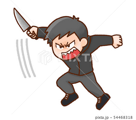 刃物を持った男性のイラスト 刃物を持った男性のイラスト 54468318