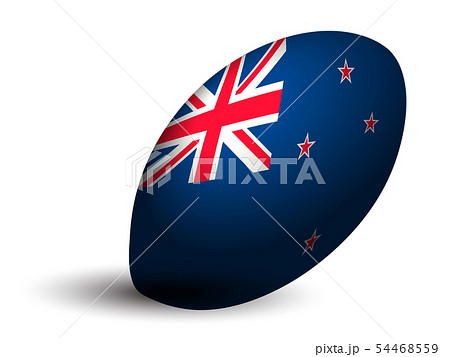 ニュージーランド ラグビー ボール アイコン のイラスト素材