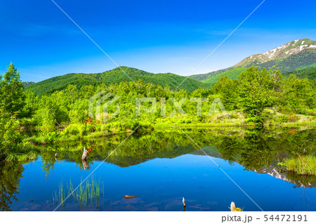 《長野県》新緑の乗鞍高原・オソメ池 《長野県》新緑の乗鞍高原・オソメ池 54472191