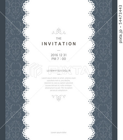 招待状 カード フレームのイラスト素材