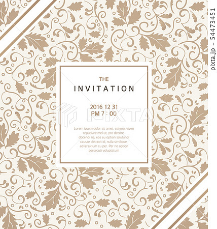 招待状 カード フレームのイラスト素材