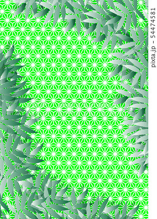 背景素材壁紙 麻葉紋様 笹の葉 七夕祭りのイメージ 竹飾り 笹飾り 夏 ベクター 無料 フリーサイズのイラスト素材