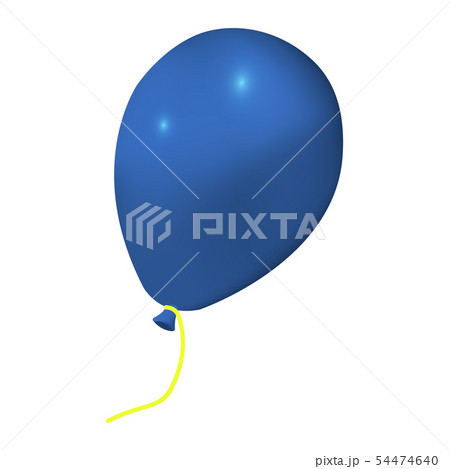 Festive balloon Icon. Blue color . Celebration 54474640
