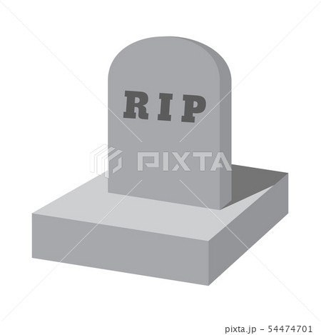 RIP grave cartoon icon. Isolated vector RIP grave cartoon icon. Isolated vector 54474701