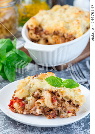 Macaroni casserole with ground beef, cheese 54476247