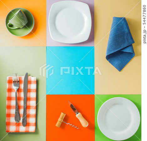 kitchenware at colorful background kitchenware at colorful background 54477860