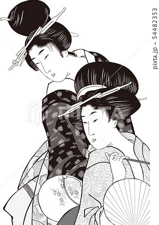 浮世絵 女性の姿 版画本物 黒フレーム 浮世絵の女たち 美人画に隠された謎 (幻冬舎文庫) | 鈴木 由紀子