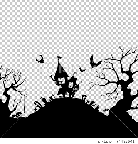 背景 ハロウィン シルエットのイラスト素材