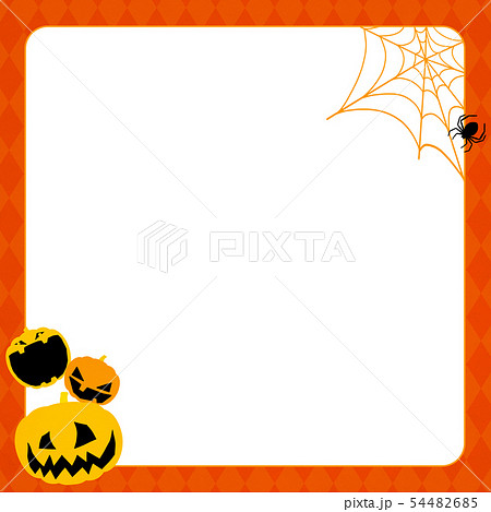 背景-ハロウィン-かぼちゃ-フレーム 54482685