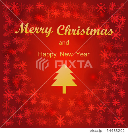 Merry Christmas and Happy New Year card vector 54483202