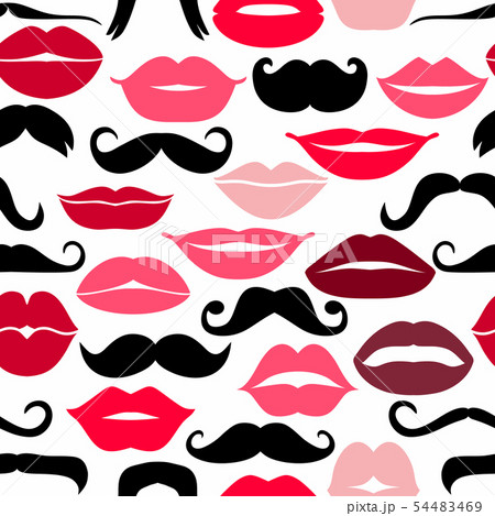 Ladies and gentlemen seamless pattern lios and 54483469