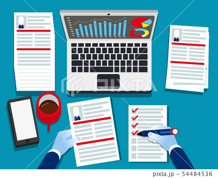 HR manager looking through candidates. Concept HR manager looking through candidates. Concept 54484536