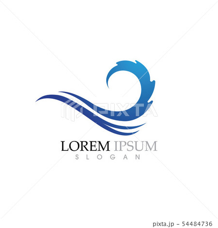Water wave icon vector Water wave icon vector 54484736