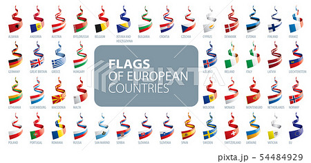 Set of flags of Europe. Vector illustration Set of flags of Europe. Vector illustration 54484929