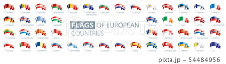 Set of flags of Europe. Vector illustration Set of flags of Europe. Vector illustration 54484956