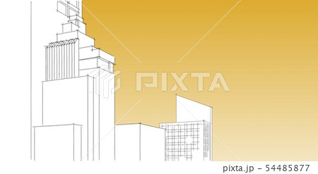 3D illustration architecture building perspective 54485877