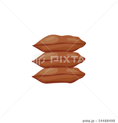 Burlap textile sacks with rice or flour vector illustration isolated on background. 54488499