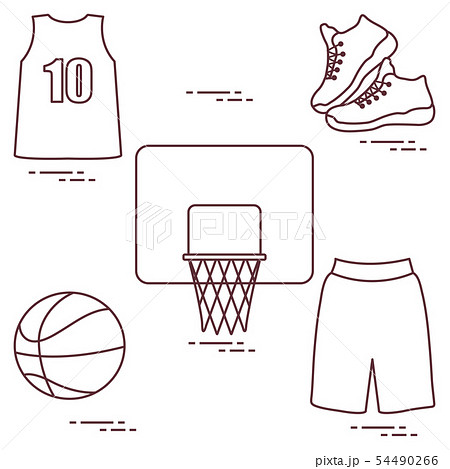 Sports Uniform And Equipment For Basketballのイラスト素材 54490266 Pixta