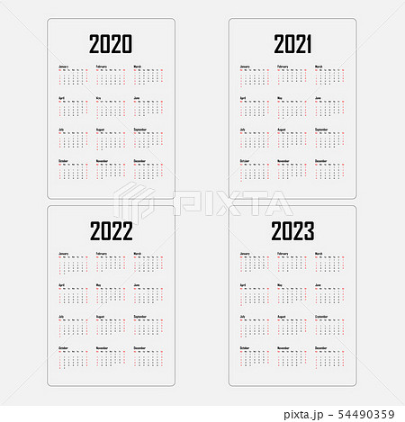 Calendar 21 22 And 23 Calendar Stock Illustration