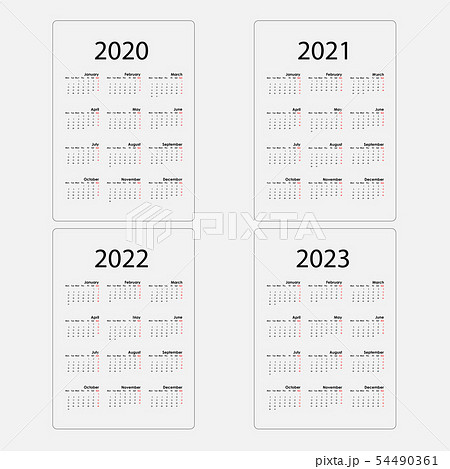Calendar 2020, 2021,2022 and 2023 Calendar 54490361