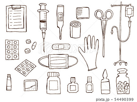 Medical Product Accessory Illustration Line Stock Illustration