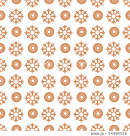 Winter seamless pattern with  snowflakes, circles 54490528