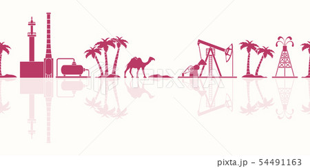 Oil industry vector seamless pattern 54491163