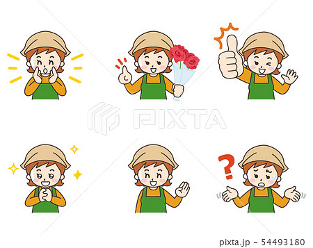 花屋の女性セット 54493180