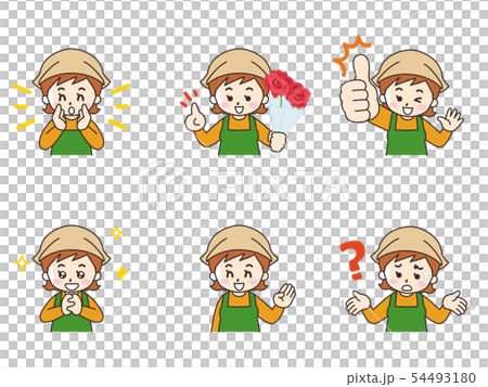 花屋の女性セット 54493180