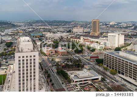 Aerial Los Angeles downtown 54493385