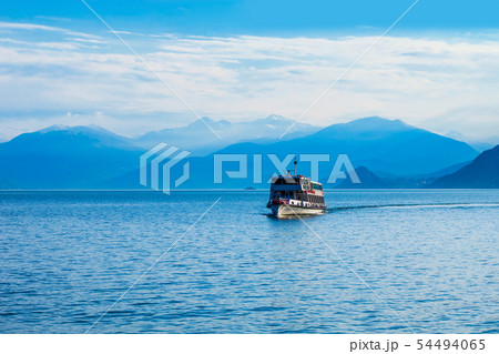 Boat at Lago Maggiore Lake Boat at Lago Maggiore Lake 54494065