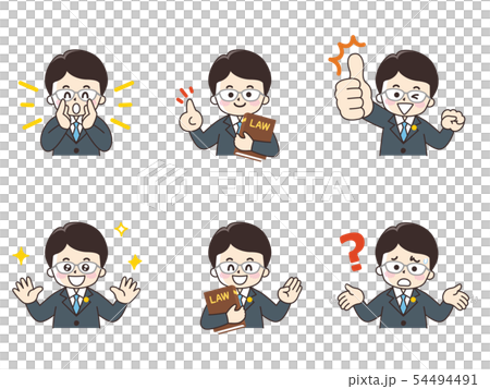 弁護士の男性セット 弁護士の男性セット 54494491